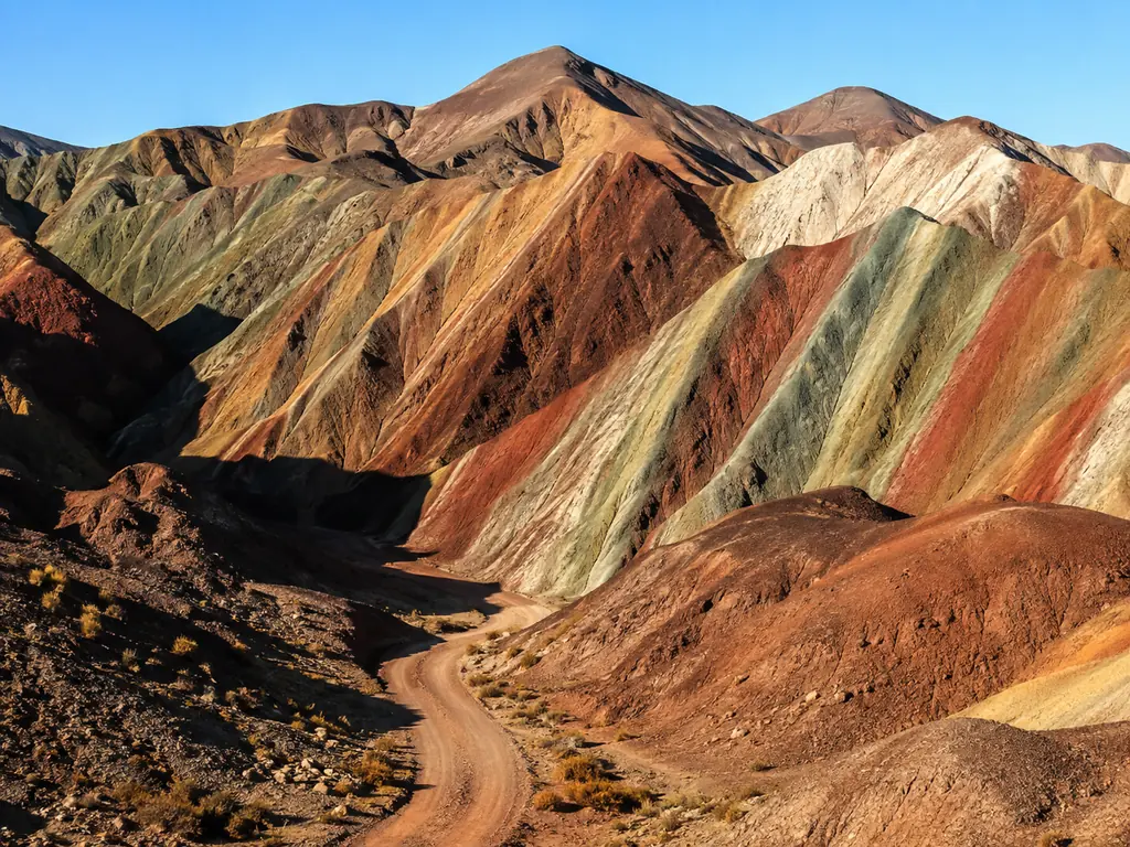 Mineral-striped Rainbow Valley formations