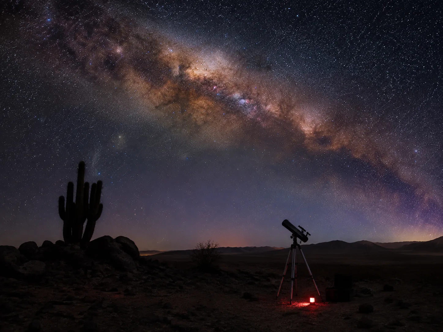 Milky Way over San Pedro, clear desert skies